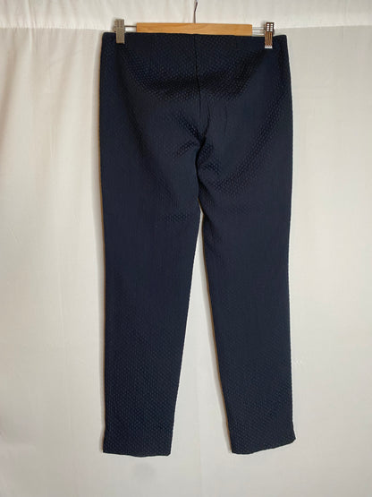 Benetton - M 10 - navy waffle material ankle grazer slim trousers