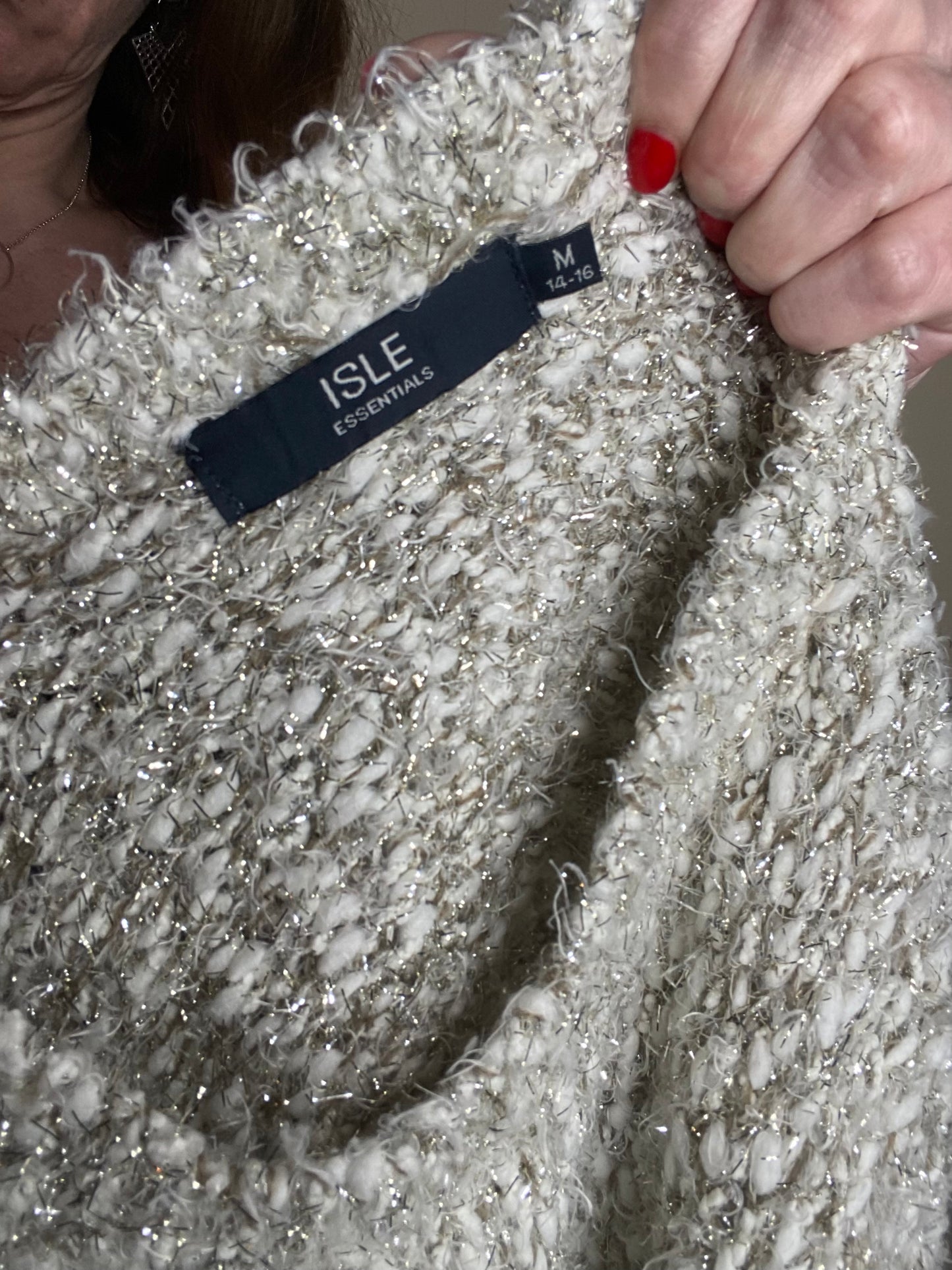 Isle-M/10-BGood-hold fleck sweater
